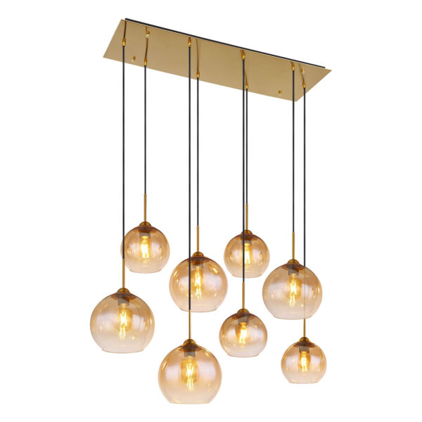 Globo Jamessa hanglamp – E27 (grote fitting) – Messing