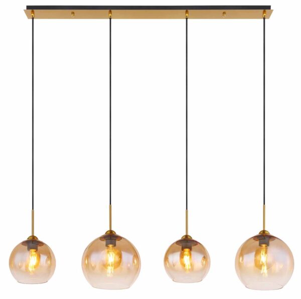 Globo Jamessa hanglamp – E27 (grote fitting) – Messing