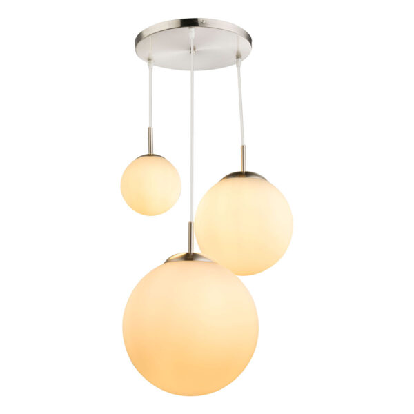 Globo Joel hanglamp – ø 52 cm – E27 (grote fitting) – Nikkel