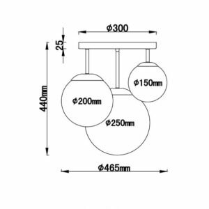 Globo Joel plafonniere – ø 47 cm – E27 (grote fitting) – Nikkel