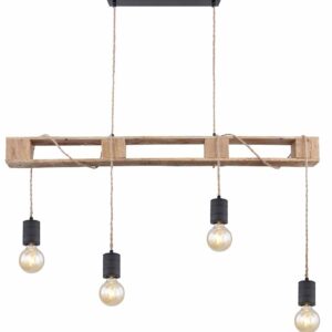 Globo Joelle hanglamp – E27 (grote fitting) – Zwart