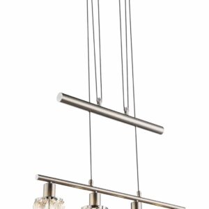 Globo Kris hanglamp – E14 (kleine fitting) – Nikkel