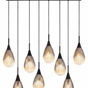 Globo Krys hanglamp – LED + E14 – Zwart