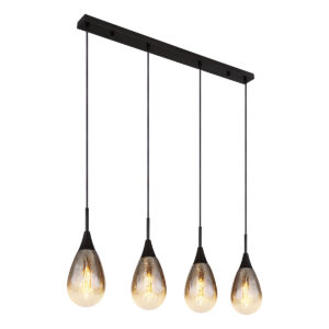 Globo Krys hanglamp – LED + E14 – Zwart