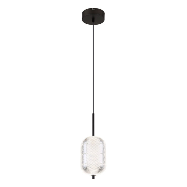 Globo Kurius hanglamp – ø 15 cm – Ingebouwd (LED) – Zwart