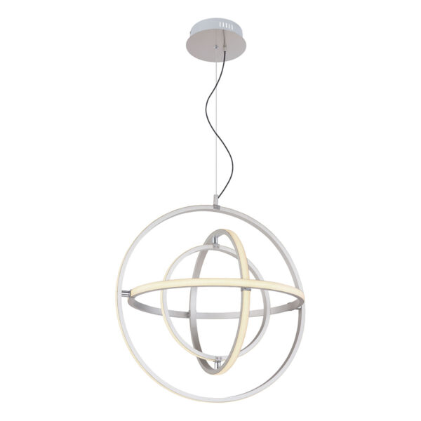 Globo Kurus hanglamp – ø 58 cm – Ingebouwd (LED) – Nikkel