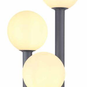 Globo Laura vloerlamp – ø 45 cm – LED + E27 – Staal