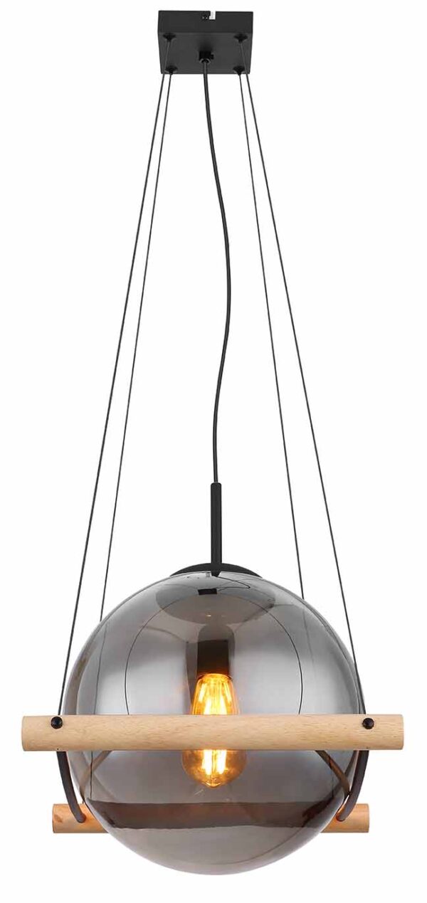 Globo Leona hanglamp – E27 (grote fitting) – Zwart