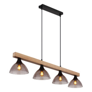 Globo Lindi hanglamp – E14 (kleine fitting) – Zwart