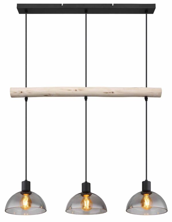 Globo Lindi hanglamp – E27 (grote fitting) – Zwart