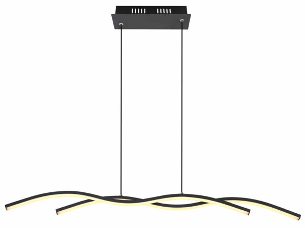 Globo Marius hanglamp – Ingebouwd (LED) – Zwart