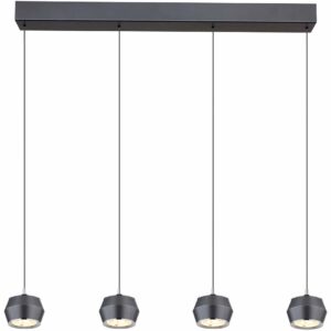 Globo Marthy hanglamp – Ingebouwd (LED) – Grijs