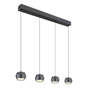 Globo Marthy hanglamp – Ingebouwd (LED) – Grijs