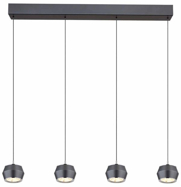 Globo Marthy hanglamp – Ingebouwd (LED) – Grijs