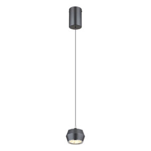 Globo Marthy hanglamp – ø 10 cm – Ingebouwd (LED) – Grijs