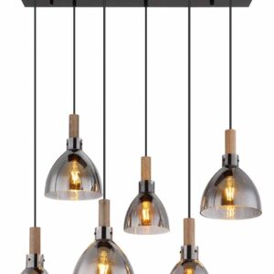 Globo Mattea hanglamp – LED + E27 – Zwart