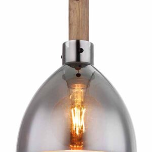 Globo Mattea hanglamp – ø 20 cm – LED + E27 – Zwart