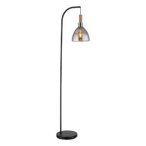 Globo Mattea vloerlamp – LED + E27 – Zwart