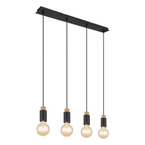 Globo Matti hanglamp – E27 (grote fitting) – Zwart