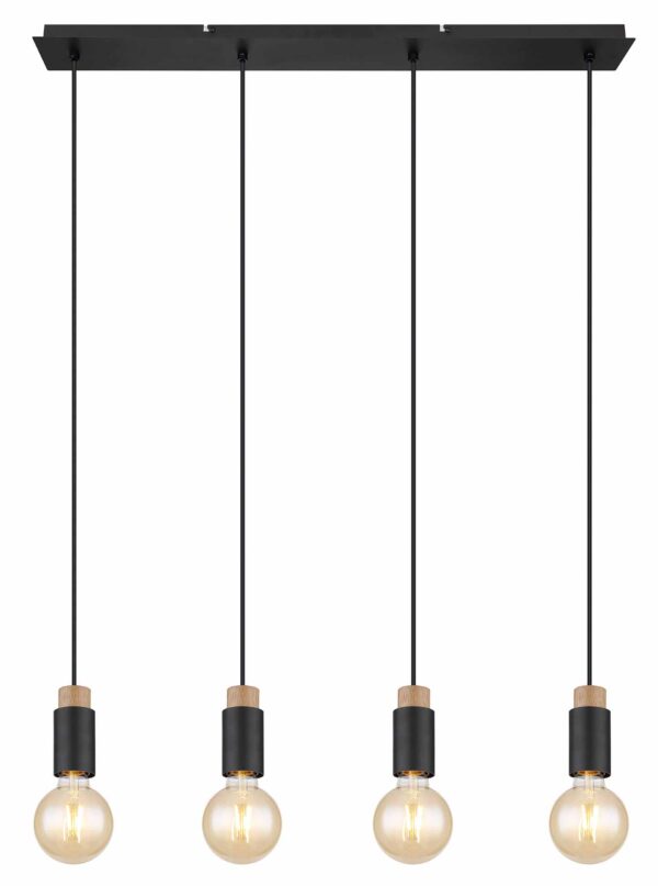 Globo Matti hanglamp – E27 (grote fitting) – Zwart