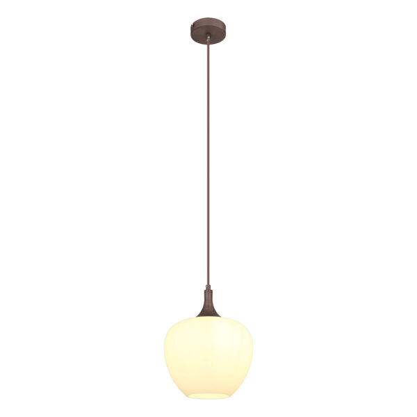 Globo Maxy hanglamp – ø 24 cm – E27 (grote fitting) – Bruin