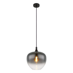 Globo Maxy hanglamp – ø 29 cm – E27 (grote fitting) – Zwart