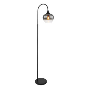 Globo Maxy vloerlamp – E27 (grote fitting) – Zwart