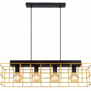 Globo Merril hanglamp – E27 (grote fitting) – Zwart