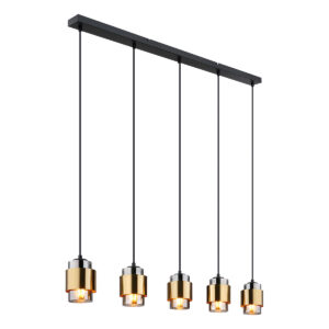 Globo Milley hanglamp – E27 (grote fitting) – Zwart