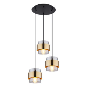 Globo Milley hanglamp – ø 45 cm – E27 (grote fitting) – Zwart