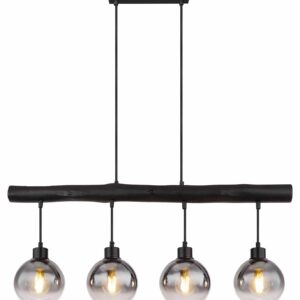 Globo Moitas hanglamp – E27 (grote fitting) – Zwart