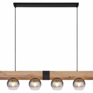 Globo Moitas hanglamp – E27 (grote fitting) – Zwart