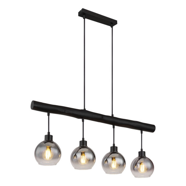 Globo Moitas hanglamp – E27 (grote fitting) – Zwart