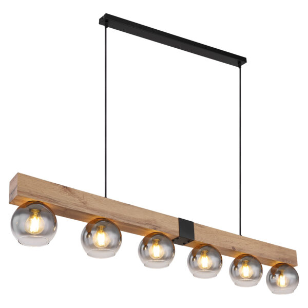 Globo Moitas hanglamp – E27 (grote fitting) – Zwart