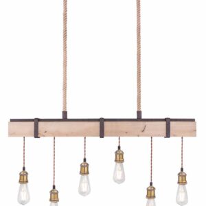 Globo Mucha hanglamp – E27 (grote fitting) – Bruin