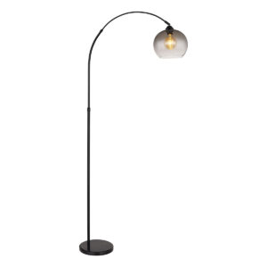 Globo Newcastle vloerlamp – E27 (grote fitting) – Zwart