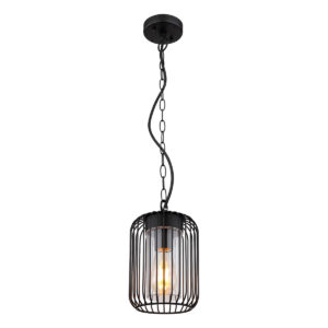 Globo Nina wandlamp – ø 16 cm – E27 (grote fitting) – Zwart
