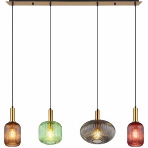 Globo Normy hanglamp – E27 (grote fitting) – Messing