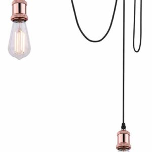 Globo Oliver hanglamp – ø 12 cm – E27 (grote fitting) – Koper