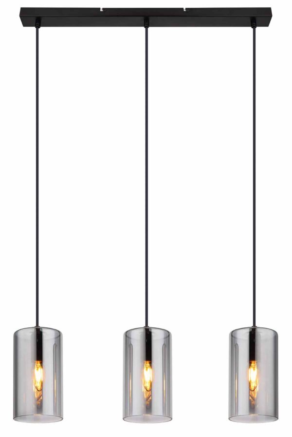 Globo Olly hanglamp – E14 (kleine fitting) – Zwart