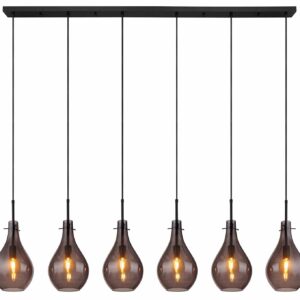 Globo Oskus hanglamp – E14 (kleine fitting) – Zwart