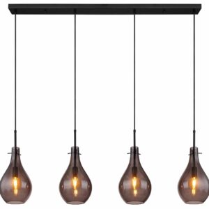 Globo Oskus hanglamp – E14 (kleine fitting) – Zwart