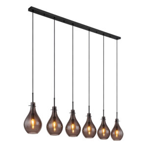 Globo Oskus hanglamp – E14 (kleine fitting) – Zwart