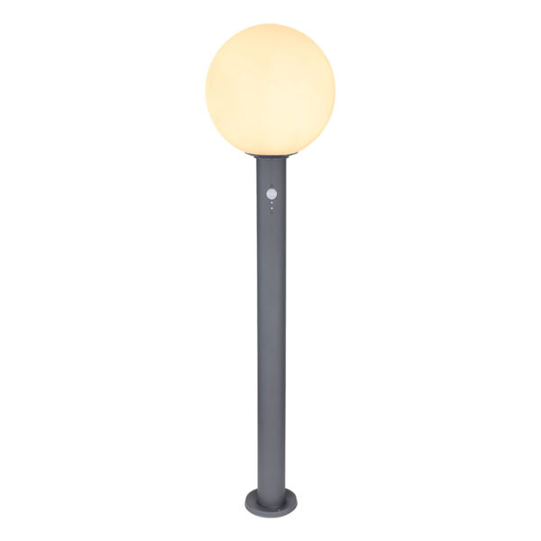 Globo Ossy vloerlamp – ø 25 cm – LED + E27 – Antraciet