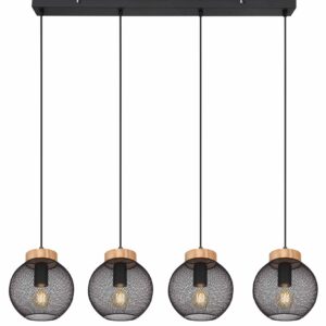 Globo Pablo hanglamp – E27 (grote fitting) – Zwart