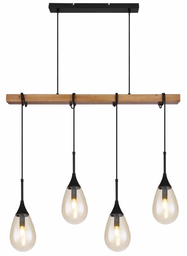 Globo Paron hanglamp – E14 (kleine fitting) – Zwart