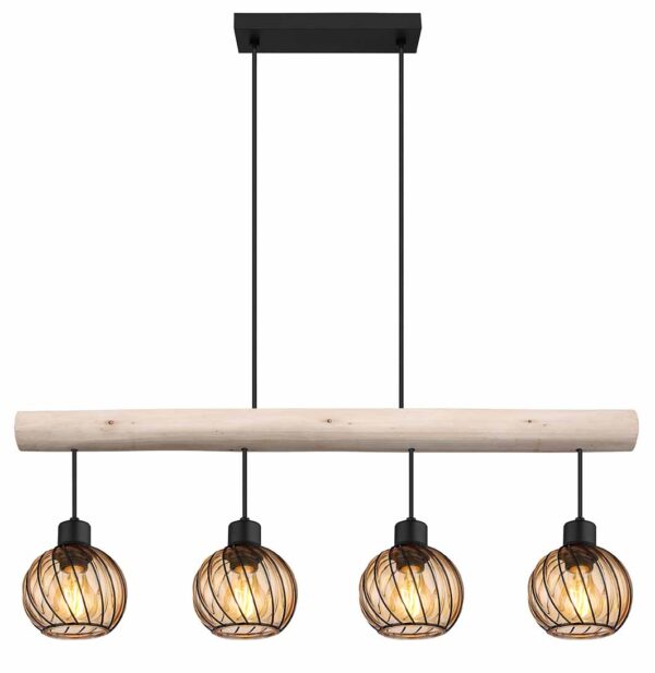 Globo Paulo hanglamp – E27 (grote fitting) – Zwart