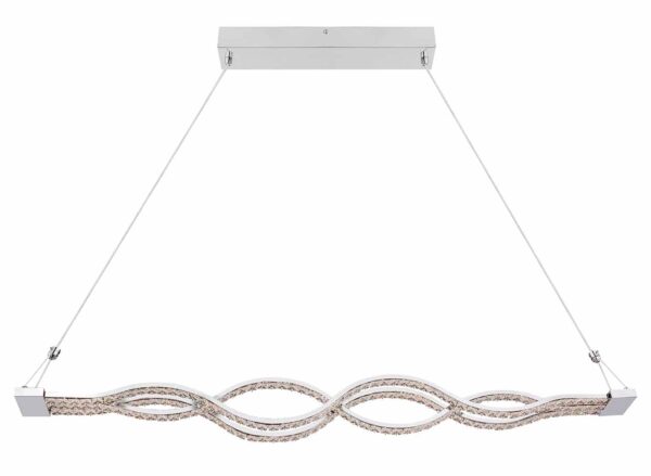 Globo Pilla hanglamp – Ingebouwd (LED) – Chroom