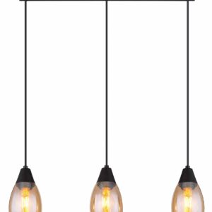 Globo Reid hanglamp – E27 (grote fitting) – Zwart