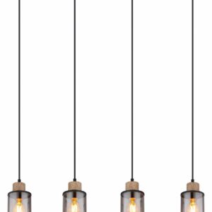 Globo Reid hanglamp – E27 (grote fitting) – Zwart